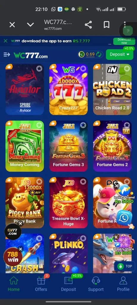WC777 Game Download